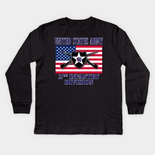 2nd Infantry Division Kids Long Sleeve T-Shirt